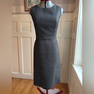 Ross Mayer Chic Black and White Polka Dot Midi Dress Size‎ 8 Classic Work
